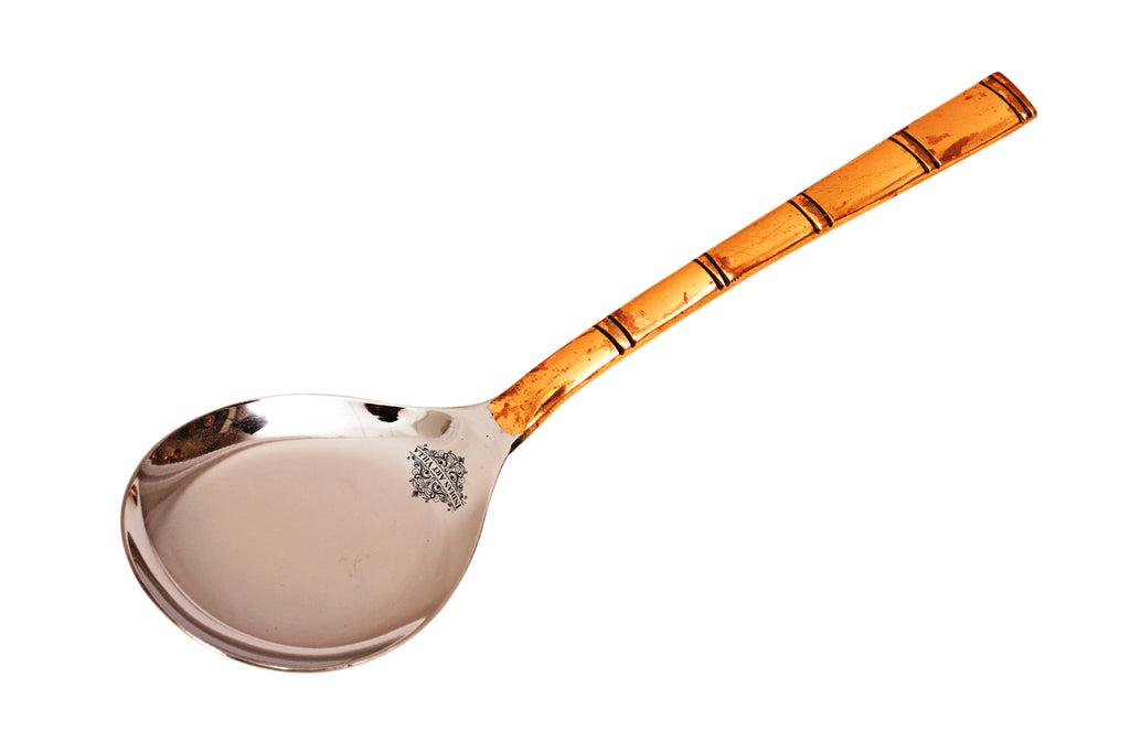 Steel Copper Serving Spoon Set of Spoons IAV-CC-2-199-