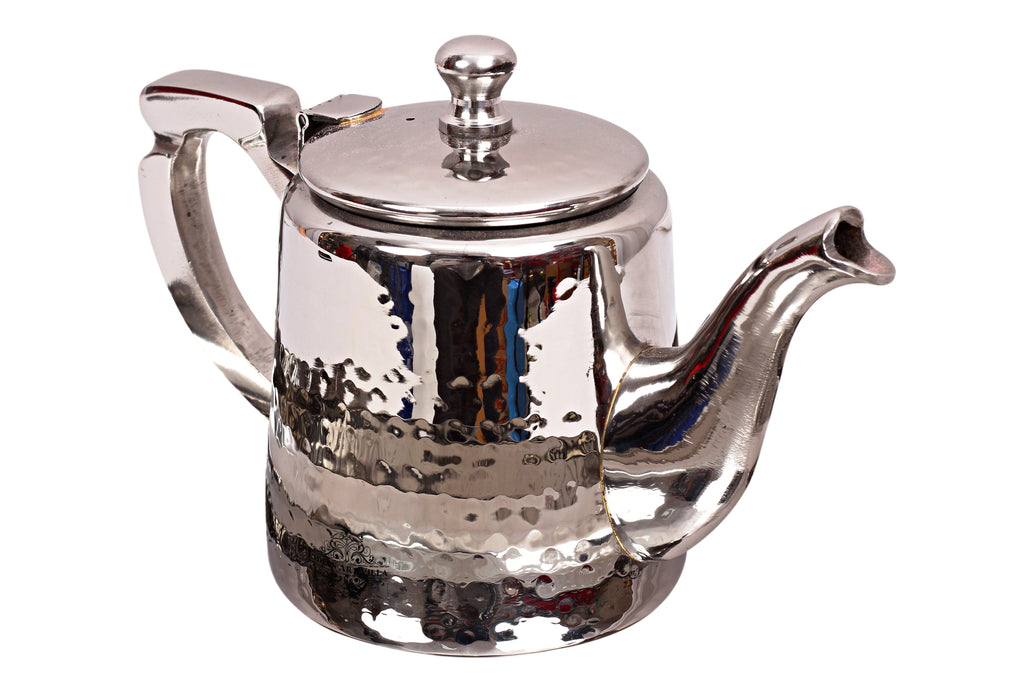 Steel Hammered Milk Pot, Serveware Tableware, Volume 650 ML Steel Tea Pots IndianArtVilla 