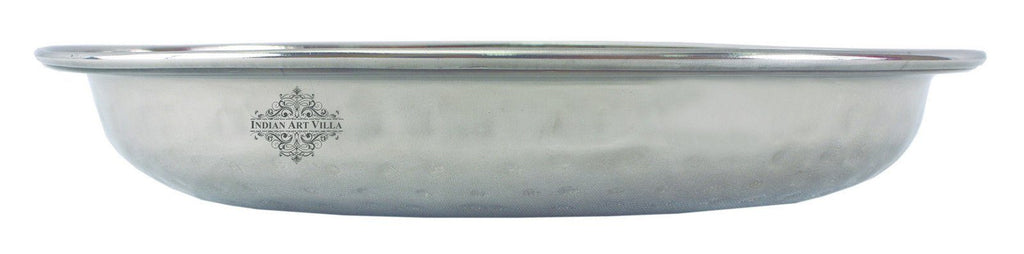 Steel Hammered Oval Platter | 400 ML | with 1 Oval Platter | 510 ML Steel Ware Serve Ware Combo Indian Art Villa