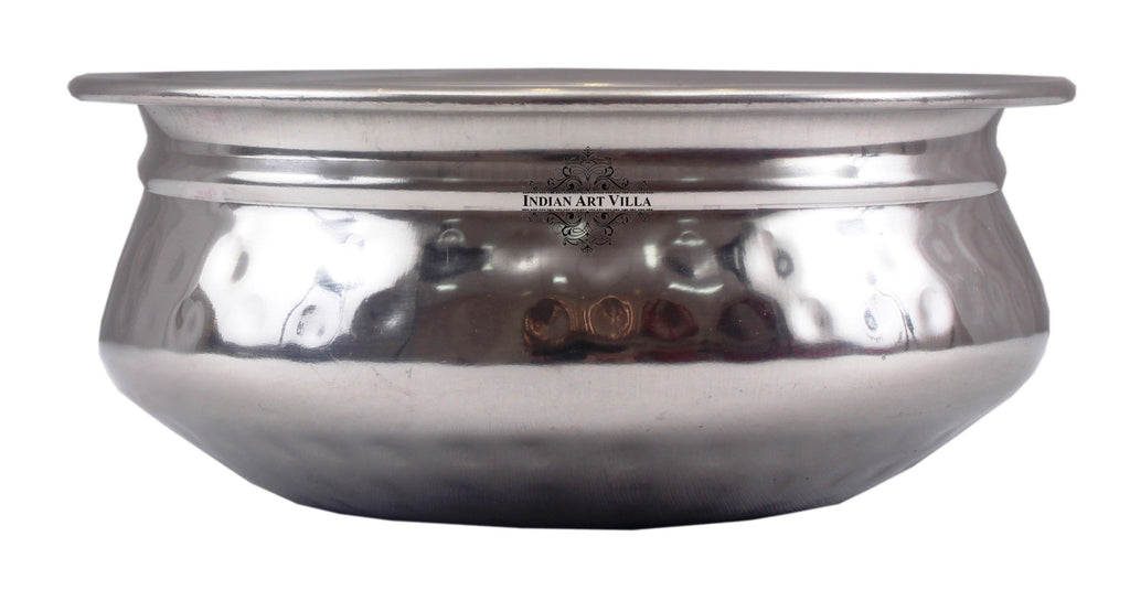 Steel Hammered Serving Handi|Serving Dishes Briyani Steel pans SS-5 17.5" Inch 