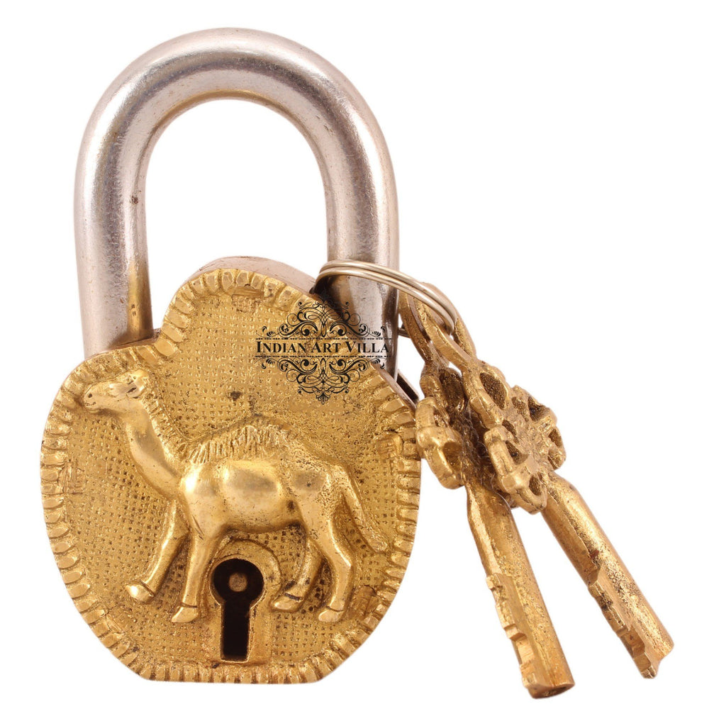 Vintage Style Antique Camel Brass Security Lock