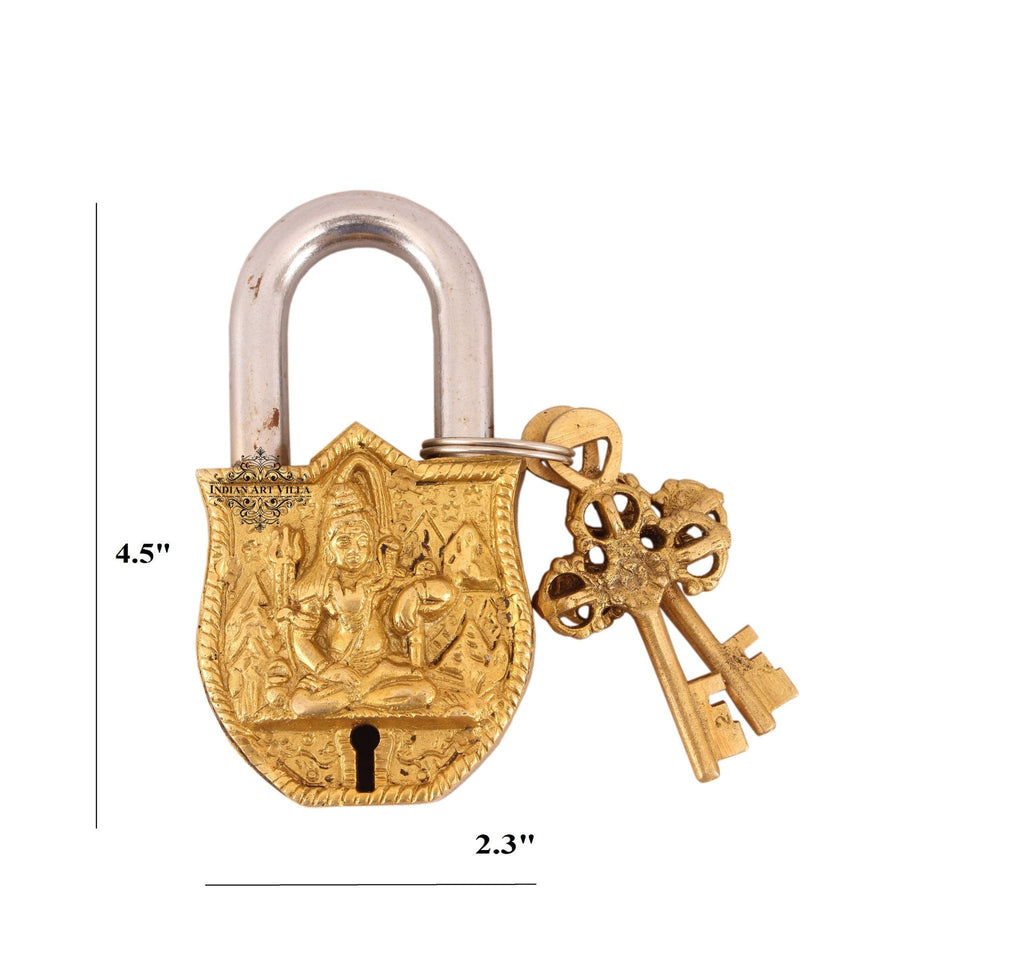 Vintage Style Lord Shiva Brass Lock